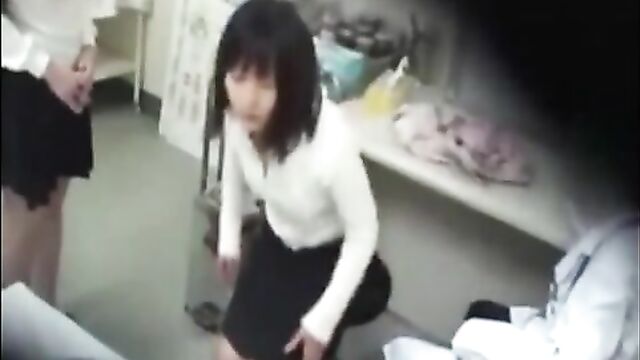 Constipated Japanese girl's clinic enema Japanese scat porn